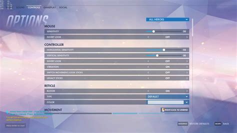 overwatch input device settings.